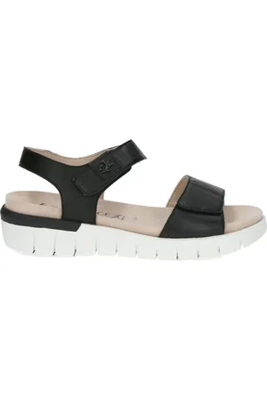Caprice Femme, Chaussures, Noir, Taille: 42 EU Sandales Ouvertes Décontractées en Nappa Noire