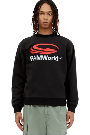 P.A.M Homme, Sweatshirts et sweats à capuche, Noir, Taille: L SweaT-shirt en molleton de coton avec logo