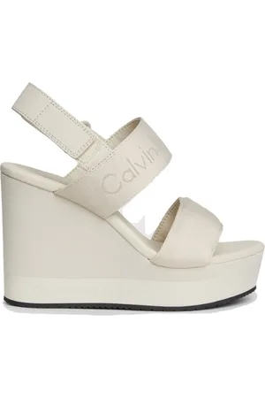 Calvin Klein Femme, Chaussures, , Taille: 39 EU Sandale Compensée Webbing
