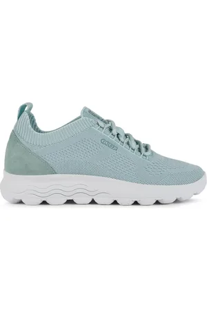 Geox Femme, Chaussures, Vert, Taille: 38 EU Chaussures Vertes à Lacets pour Femmes