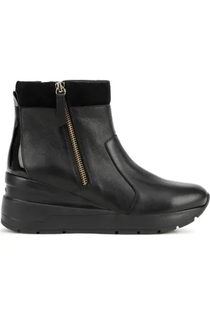 Geox Femme, Chaussures, Noir, Taille: 36 EU Bottines Noires pour Femmes