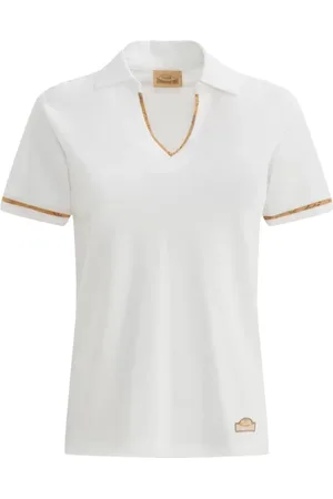 ALVIERO MARTINI 1A CLASSE Femme, Tops, Blanc, Taille: 38 FR Geo Classic Polo