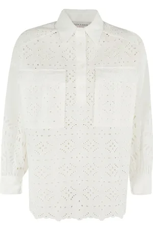 ERMANNO SCERVINO Femme, Blouses et Chemises, Blanc, Taille: 38 FR Chemise à Manches Longues