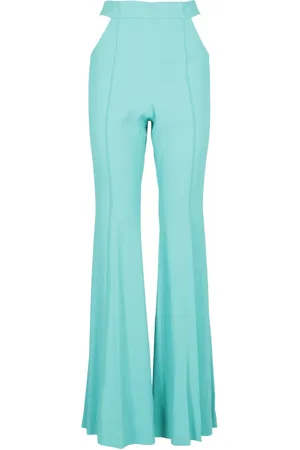 GIUSEPPE DI MORABITO Femme, Pantalons, Bleu, Taille: 36 FR Satin Cut Out Pantalon