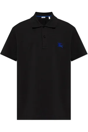 Burberry Homme, Tops, Noir, Taille: S Polo avec Logo