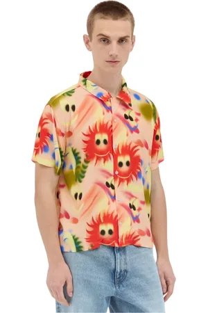 Brain Dead Homme, Chemises, Multicolore, Taille: XL Chemise à Manches Courtes Imprimé Graphique