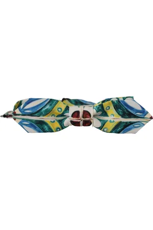 Dolce & Gabbana Homme, Accessoires, Multicolore, Taille: ONE Size Papillon en Soie à Imprimé Majolique