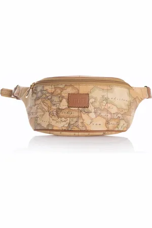 ALVIERO MARTINI 1A CLASSE Homme, Sacs, , Taille: ONE Size Sac Marsupio Métallique avec Détails en Cuir
