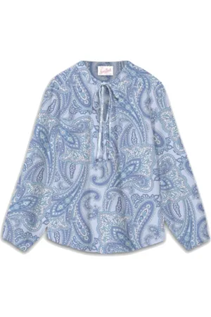 MC2 SAINT BARTH Femme, Blouses et Chemises, Multicolore, Taille: 40 FR Chemise femme en voile de soie imprimé cachemire