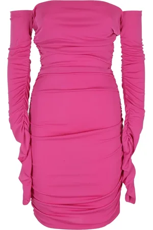 Andamane Femme, Robes, Rose, Taille: 38 FR Mini Robe en Lin