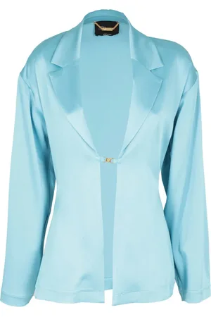 BLUMARINE Femme, Vestes, Bleu, Taille: 38 FR Satin Jacket