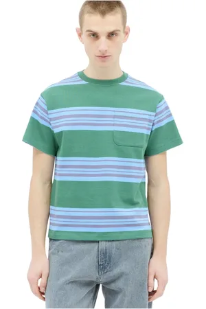 Brain Dead Homme, Tops, Multicolore, Taille: L T-shirt à Poche Rayée