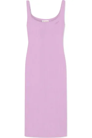 MC2 SAINT BARTH Femme, Robes, Rose, Taille: 42 FR Robe Longue Côtelée Couleurs Variées