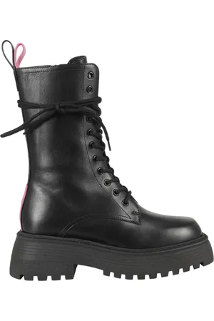 3Juin Femme, Chaussures, Noir, Taille: 36 EU Lace-up Bottes
