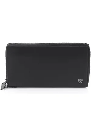 AUTOMOBILI LAMBORGHINI Homme, Accessoires, Noir, Taille: ONE Size Portefeuille en Cuir Élégant
