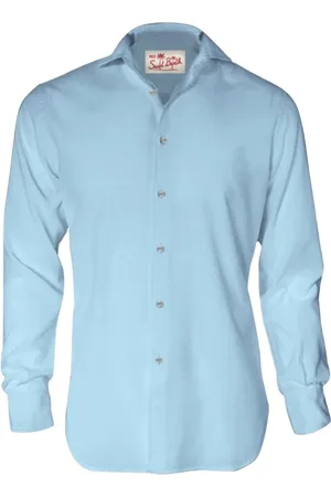 MC2 SAINT BARTH Homme, Chemises, Bleu, Taille: M Chemise en lin pour homme