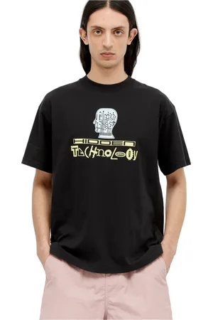 Brain Dead Homme, Tops, Noir, Taille: S T-shirt technique à imprimé graphique