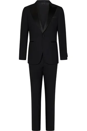 LOW BRAND Homme, Costumes, Noir, Taille: XL Costume de smoking en laine tropicale noire