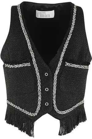 GIUSEPPE DI MORABITO Femme, Vestes, Noir, Taille: 38 FR Gilet Élégant pour Homme