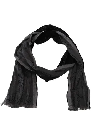 Costume National Homme, Accessoires, Noir, Taille: ONE Size Écharpe en laine avec détails logo