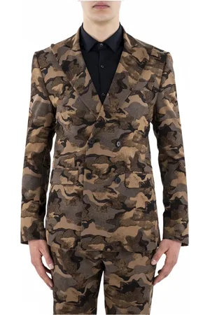 COR SINE LABE DOLI Homme, Vestes, Brun, Taille: M Veste Tropicale à Double Boutonnage