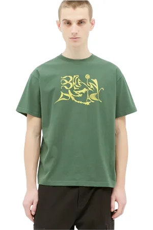 Brain Dead Homme, Tops, Vert, Taille: L T-shirt en Coton avec Imprimé Graphique