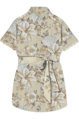 MC2 SAINT BARTH Femme, Blouses et Chemises, Multicolore, Taille: 42 FR Tunique robe fleurie en lin