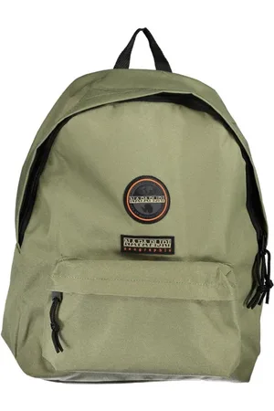 Napapijri Homme, Sacs, Vert, Taille: ONE Size Sac à Dos en Coton Vert avec Logo