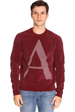 Armani Exchange Homme, Pulls, Rouge, Taille: XS Pull en Chenille Luxueux