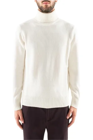 COR SINE LABE DOLI Homme, Pulls, Blanc, Taille: S Pulls à col roulé en laine bleu marine