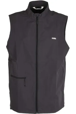Rains Femme, Vestes, Noir, Taille: 36 FR Gilet Tissé Élégant