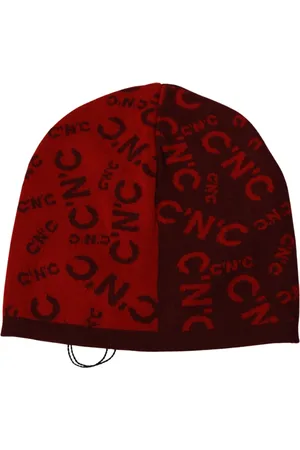Costume National Homme, Accessoires, Rouge, Taille: ONE Size Bonnet Beanie Rouge Laine Acrylique Italie