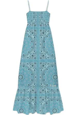 MC2 SAINT BARTH Femme, Robes, Multicolore, Taille: 42 FR Robe Longue en Coton Imprimé Bandana