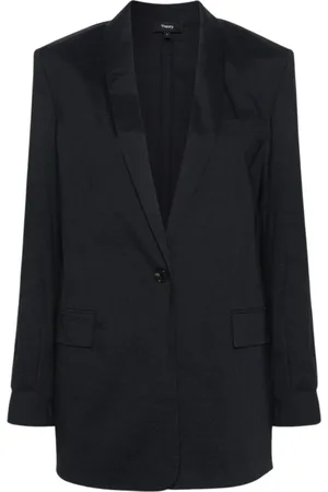 THEORY Femme, Vestes, Bleu, Taille: 36 FR Blazer Coupe Décontractée