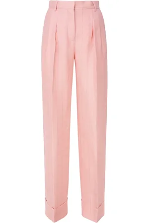 Andamane Femme, Pantalons, Rose, Taille: 40 FR Pantalon Rose en Lin