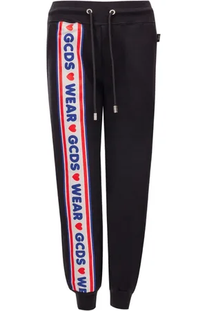 GCDS Femme, Pantalons, Noir, Taille: 40 FR Pantalon de Jogging Noir avec Logo