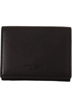 Dolce & Gabbana Homme, Accessoires, Noir, Taille: ONE Size Kit Multi Trifold en Cuir Noir