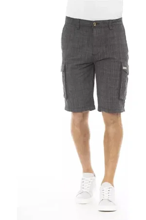 BALDININI Homme, Shorts, Noir, Taille: W32 Shorts Cargo Noirs avec Fermeture Éclair