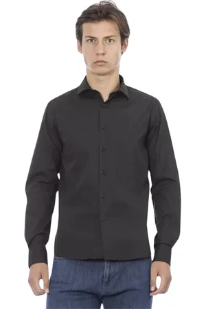 BALDININI Homme, Chemises, Gris, Taille: L Chemise Slim Fit En Coton À Boutons-Front