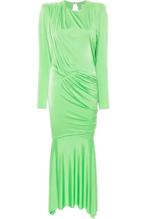 ALEXANDRE VAUTHIER Femme, Robes, Vert, Taille: 38 FR Robe Verte Drapée en Stretch-Design