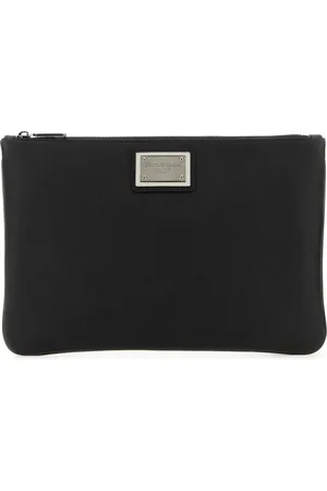 Dolce & Gabbana Homme, Sacs, Noir, Taille: ONE Size Pochette en Cuir et Nylon Noir