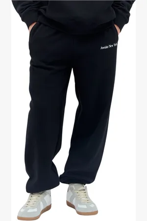 AWAKE NY Homme, Pantalons, Noir, Taille: L Pantalon de Survêtement en Coton