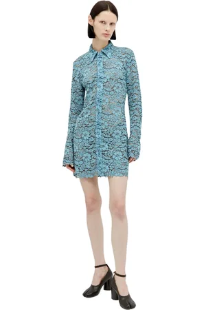 Eytys Femme, Robes, Bleu, Taille: 36 FR Robe en dentelle boutonnée
