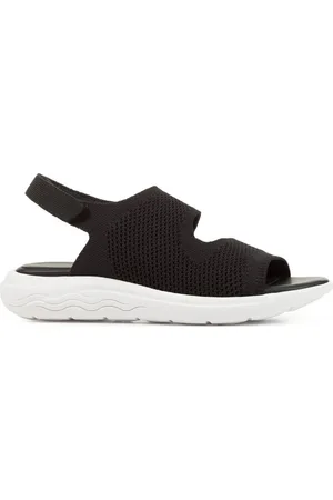 Geox Femme, Chaussures, Noir, Taille: 38 EU Sandales plates noires pour femmes