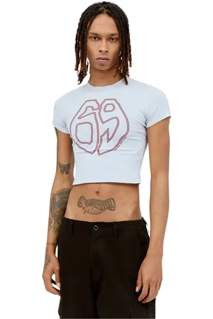 P.A.M Homme, Tops, Blanc, Taille: XS T-shirt Bébé en Coton avec Impression Logo