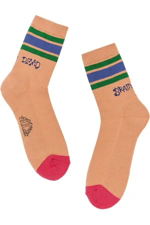 Brain Dead Unisex, Sous-vêtements, Multicolore, Taille: ONE Size Chaussettes Quarter à Rayures avec Logo