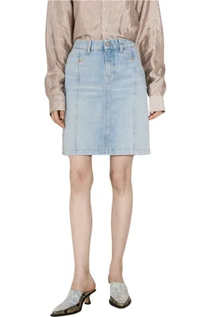 MARTINE ROSE Femme, Jupes, Bleu, Taille: 40 FR Mini-Jupe en Denim avec Poches à Fermeture Éclair