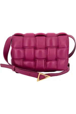 Bottega Veneta Femme, Pre-owned, Violet, Taille: ONE Size Pre-owned Cuir sacs-main