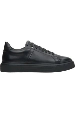 Estro Homme, Chaussures, Noir, Taille: 43 EU Baskets de Luxe en Cuir Noir
