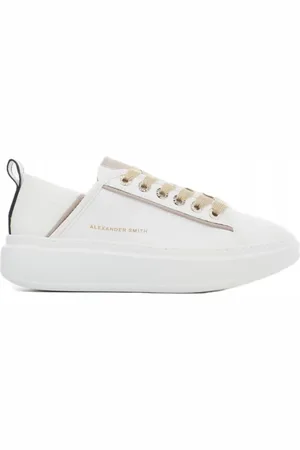 Alexander Smith Femme, Chaussures, Blanc, Taille: 41 EU Baskets Basse Pailletées Wembley Blanc